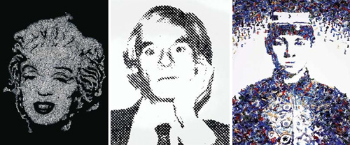 VIK MUNIZ: Marilyn Monroe, Andy Warhol e Toy Soldier