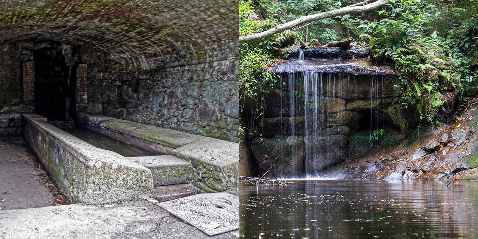 Lavanderia dos escravos e Lago dos Patos