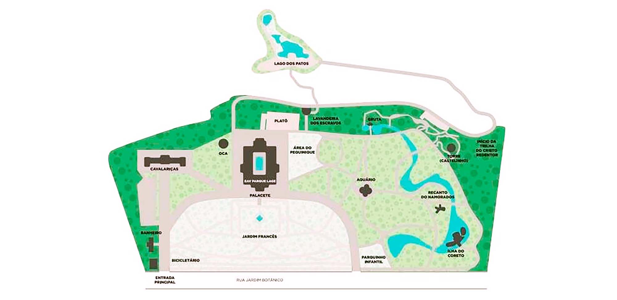 Mapa do Parque Lage